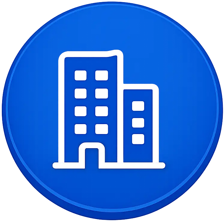icon circle building